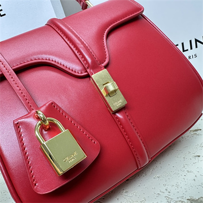 Ce**e mini 16 bag in satined calfskin red