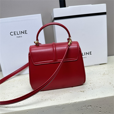 Ce**e mini 16 bag in satined calfskin red