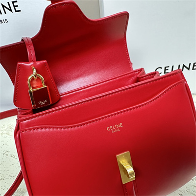 Ce**e mini 16 bag in satined calfskin red