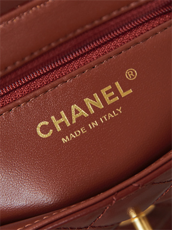 Cha.nel Mini Shopping Bag Kelly Bag Shiny Aged Calfskin Gold-Tone Metal Burgundy AS4416