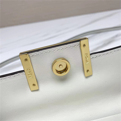 Fen.di BAGUETTE Phone Pouch Nappa Leather White