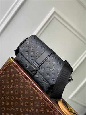 LV S-Cape Messenger Taurillon Monogram embossed cowhide leather Black M23741