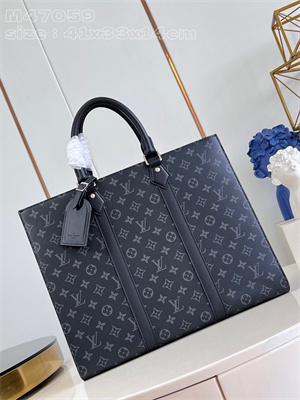 L.V Sac Plat 24H Monogram Eclipse coated canvas M47059