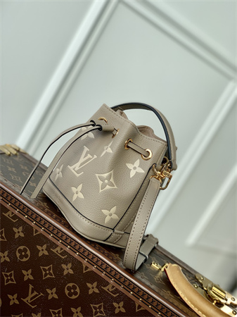 L.V Nano  Noé Bag Monogram Empreinte Tourterelle Gray/Cream M46291