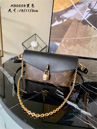 L.V Padlock On Strap Monogram Canvas Black M80559