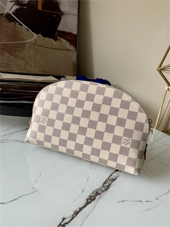 L.V Cosmetic Pouch GM Damier Azur N47353