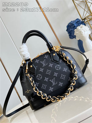 L.V Alma BB Handbag Black Calfskin M12289