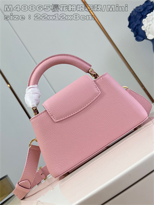 L.V Capucines East-West Mini Grained calfskin Pink M48865
