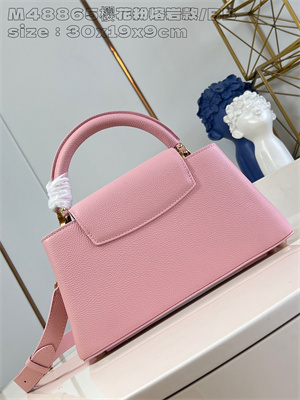 L.V Capucines East-West BB Grained calfskin Pink M48865