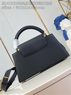 L.V Capucines East-West BB Grained calfskin Black M48865