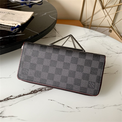 L.V Zippy Wallet Vertical Damier Graphite Canvas N63254