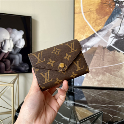 L.V Victorine Wallet Monogram Canvas Inside Purple Red M62360