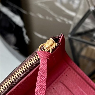 L.V Victorine Wallet Monogram Canvas Inside Purple Red M62360