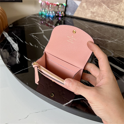 L.V Rosalie Coin Purse Monogram Empreinte Rose Poudré Pink M81520