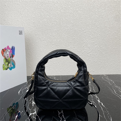 Pra*a soft nappa leather mini bag black color 1ba384