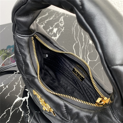 Pra*a soft nappa leather mini bag black color 1ba384