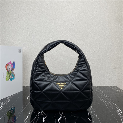 Pra*a soft nappa leather bag black color 1bc183