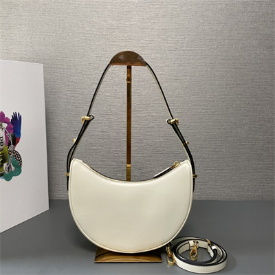 Pra*a arqué leather shoulder bag white color 1bc194
