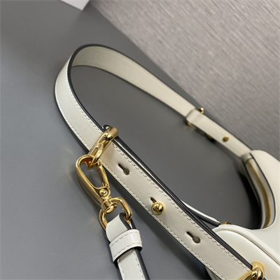 Pra*a arqué leather shoulder bag white color 1bc194