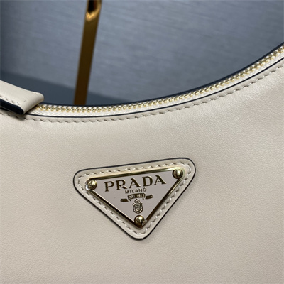 Pra*a arqué leather shoulder bag beige color 1bc194