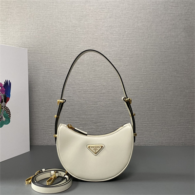 Pra*a arqué leather mini shoulder bag white color 1bc199