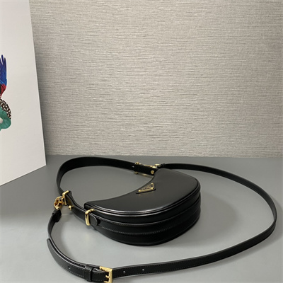 Pra*a arqué leather mini shoulder bag black color 1bc199