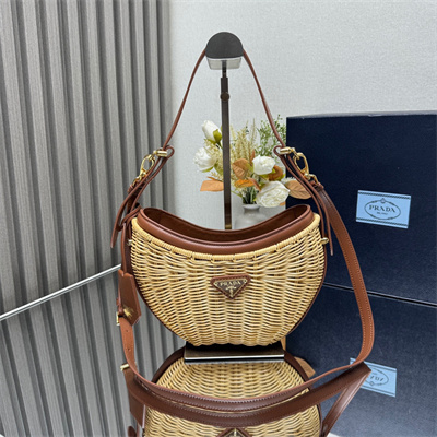 Pra*a arqué bag wicker and leather natural 1bc202