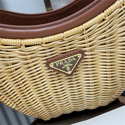 Pra*a arqué bag wicker and leather natural 1bc202