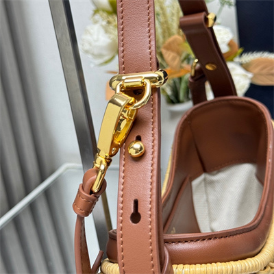 Pra*a arqué bag wicker and leather natural 1bc202