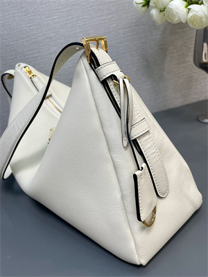 Pra*a aimée large leather shoulder bag white color 1bc228