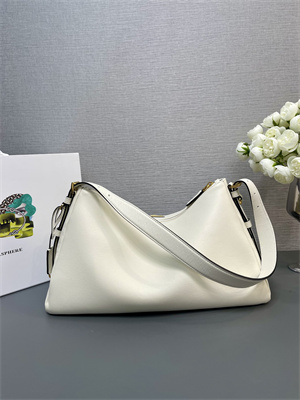 Pra*a aimée large leather shoulder bag white color 1bc228