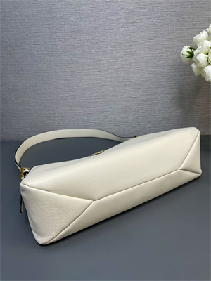 Pra*a aimée large leather shoulder bag white color 1bc228