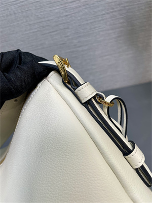Pra*a aimée large leather shoulder bag white color 1bc228