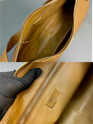 Pra*a aimée large leather shoulder bag caramel color 1bc228