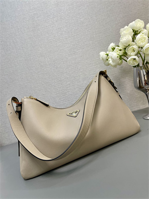 Pra*a aimée large leather shoulder bag travertine color 1bc228