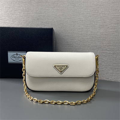 Pra*a saffiano leather mini-bag white color 1bd356