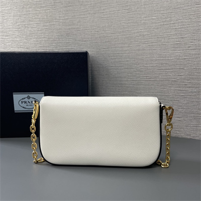 Pra*a saffiano leather mini-bag white color 1bd356