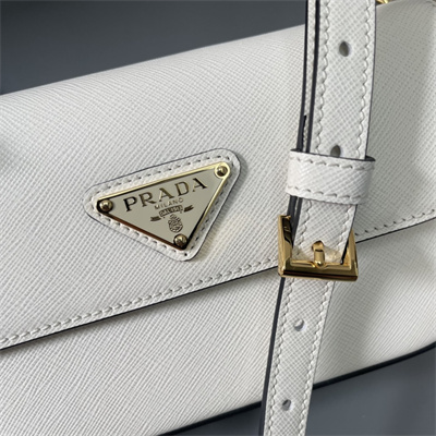 Pra*a saffiano leather mini-bag white color 1bd356