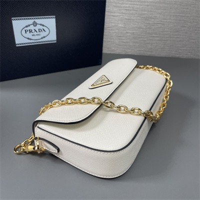 Pra*a saffiano leather mini-bag white color 1bd356