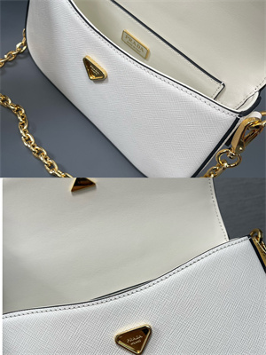 Pra*a saffiano leather mini-bag white color 1bd356