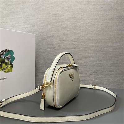 Pra*a odette leather mini-bag white color 1bh203