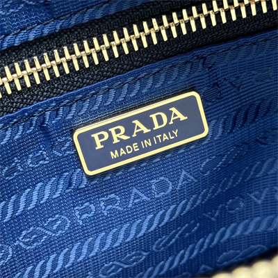 Pra*a re-edition 1978 re-nylon and saffiano leather mini shoulder bag navy 1bh218