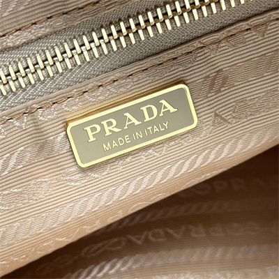 Pra*a re-edition 1978 re-nylon and saffiano leather mini shoulder bag beige 1bh218