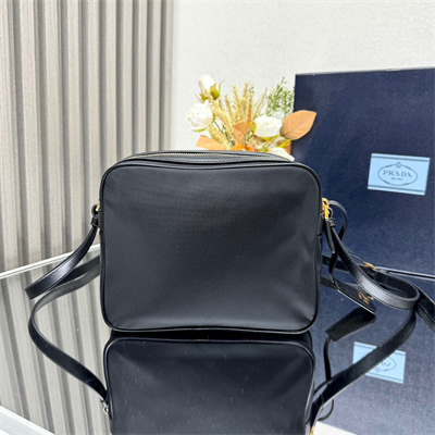 Pra*a re-edition 1978 re-nylon and saffiano leather mini shoulder bag black 1bh218