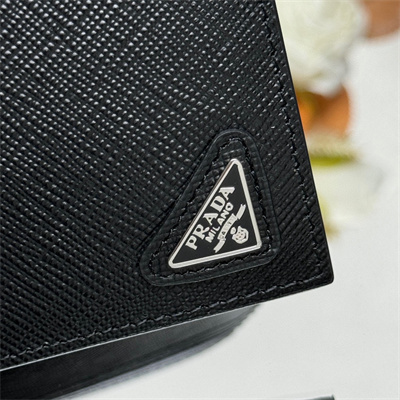 Pra*a saffiano leather wallet black 2m0513