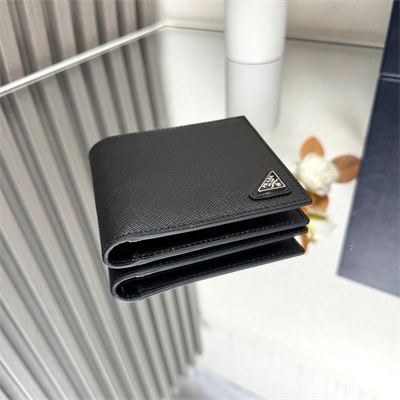Pra*a saffiano leather wallet black 2m0513
