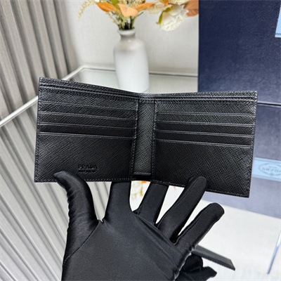 Pra*a saffiano leather wallet black 2m0513