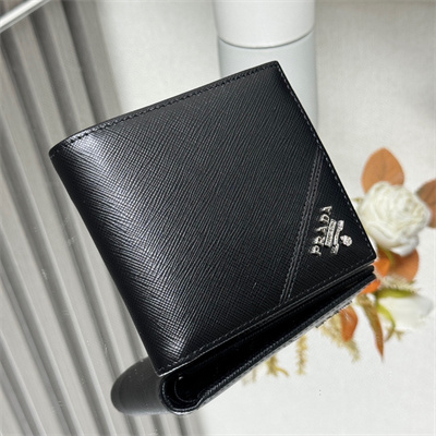 Pra*a saffiano leather wallet black 2m0513