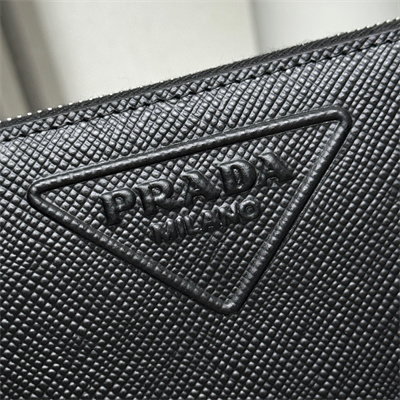 Pra*a saffiano leather wallet black 2ml317