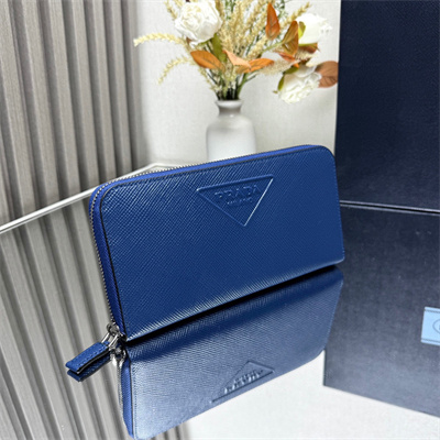 Pra*a saffiano leather wallet blue 2ml317